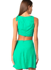 Austin Sleeveless Cutout Mini Dress - Highly Praise