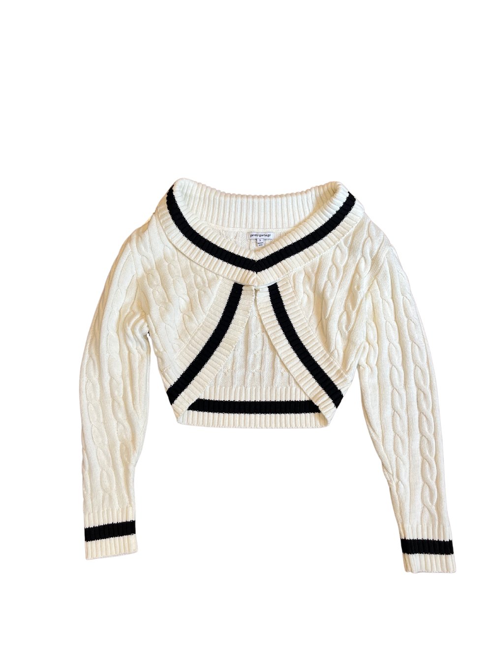 Cable Knit Cropped Sweater - Highly Praise