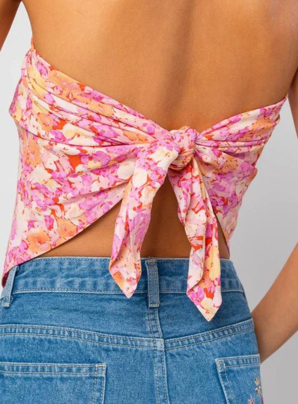 Celina Floral Bandana Tube Top - Highly Praise