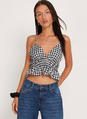 Dilara Cami Top - Black & White Gingham - Highly Praise