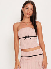 Leggy Tube Top in Blush Pinstripe - Highly Praise