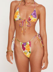 Leyna Bikini Bottom In Tropicana Brights - Highly Praise