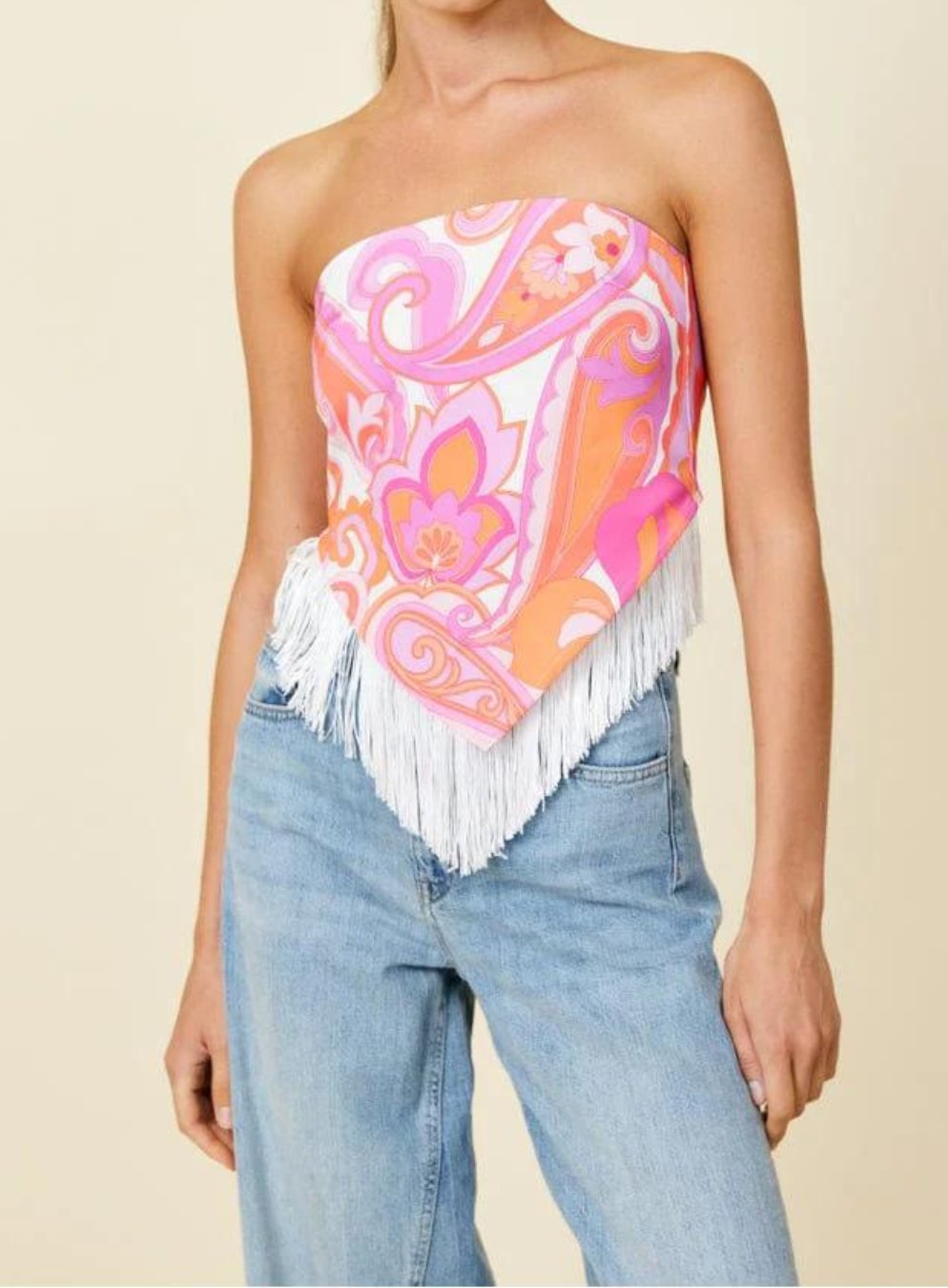 Mara Fringe Scarf Top - Highly Praise