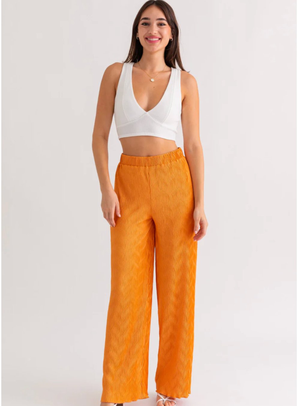 Plunging Sleeveless Crop Top - Highly Praise