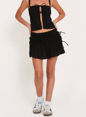 Rikako Mini Skirt In Black - Highly Praise