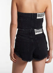 Shortie Shorts In Charcoal - Highly Praise